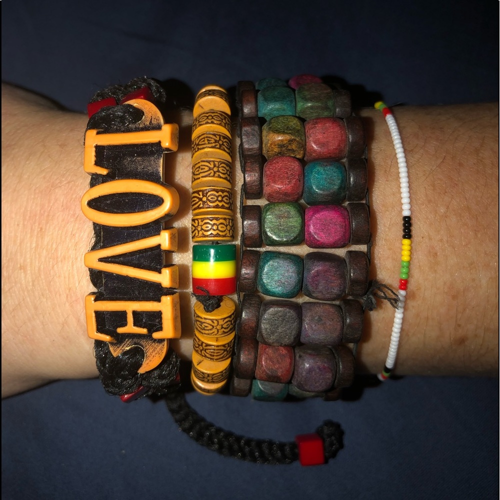 Bracelets and necklaces from Africa. Handmade